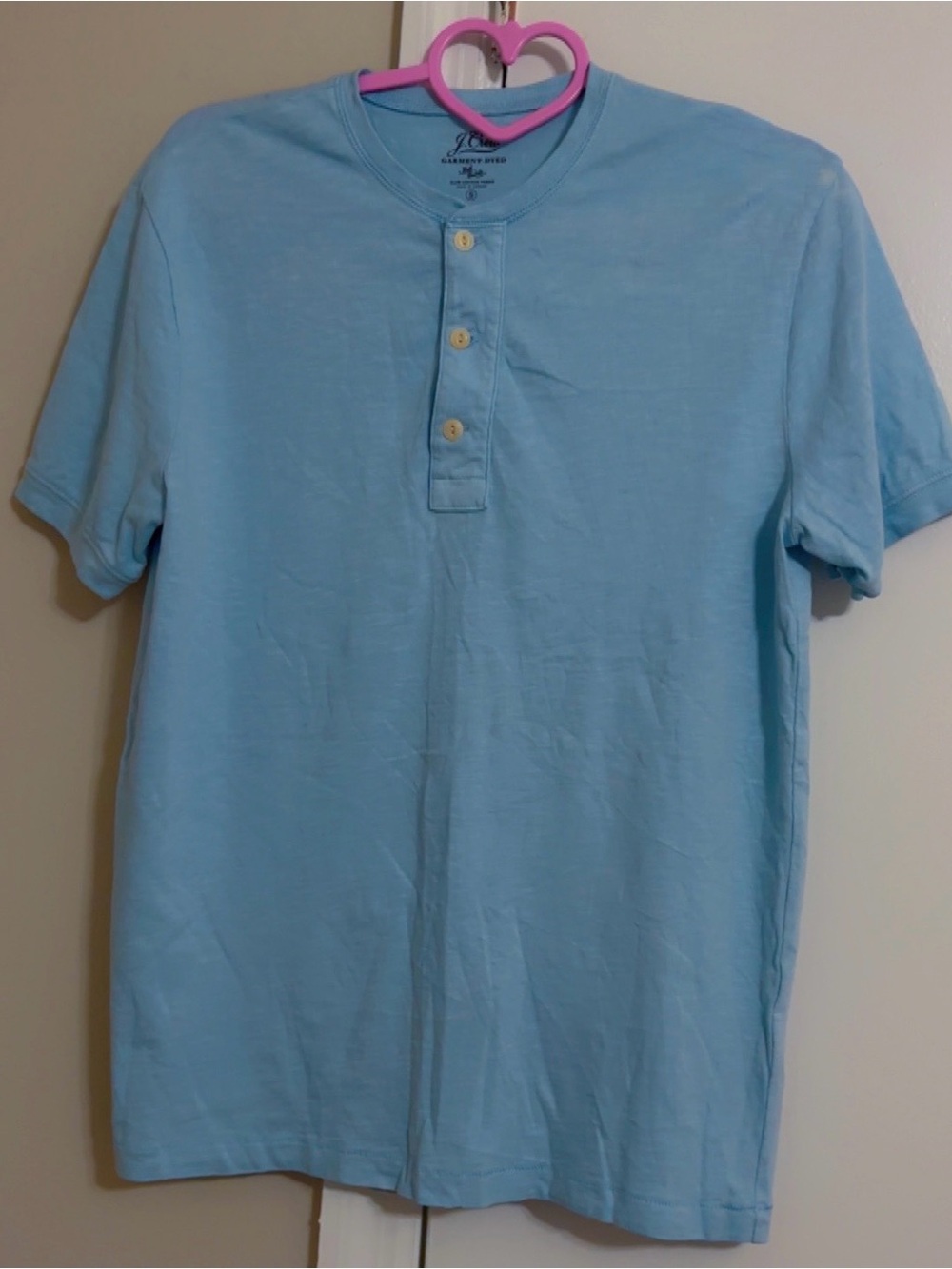 J. Crew Sky Blue Short-Sleeve Henley